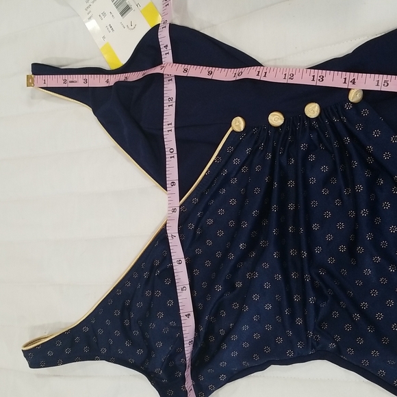 NWT dead stock vintage navy and blue bikini S/M - Picture 15 of 15